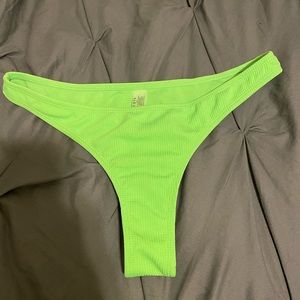 2 bikini bottoms (neon green and orange)